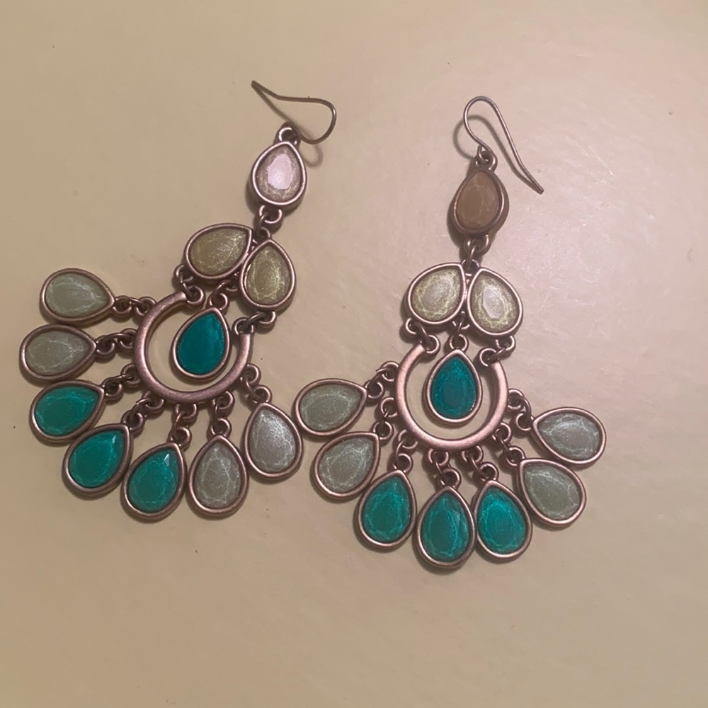 Premier green chandelier earrings excellent condition